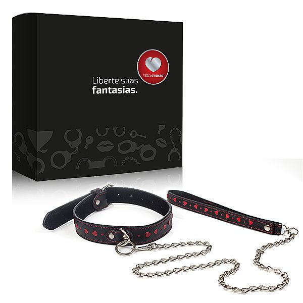 Coleira  com guia – Linha Heart