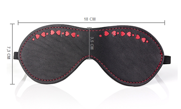 Tapa olhos em couro - Linha Heart - Imagem 2